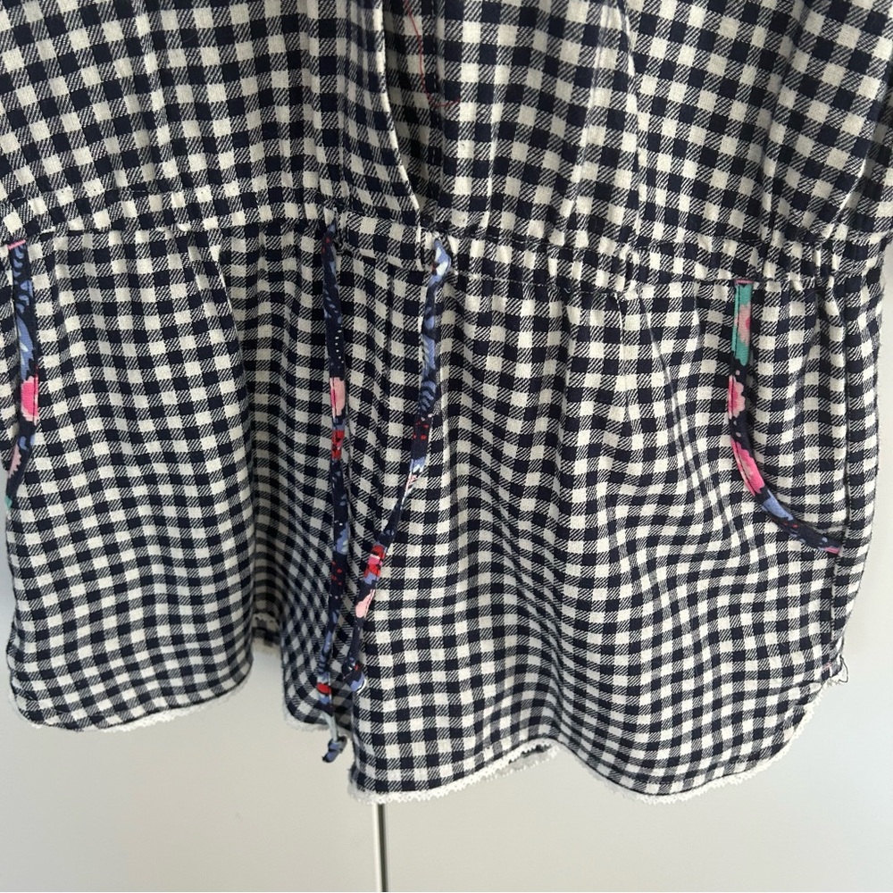 Jane and Bleeker Navy and White Gingham Romper Size M - Picture 5 of 9